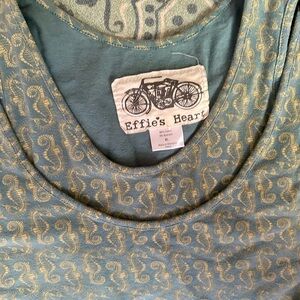 Effie's Heart Teal and Yellow Seahorse  Retro Dress